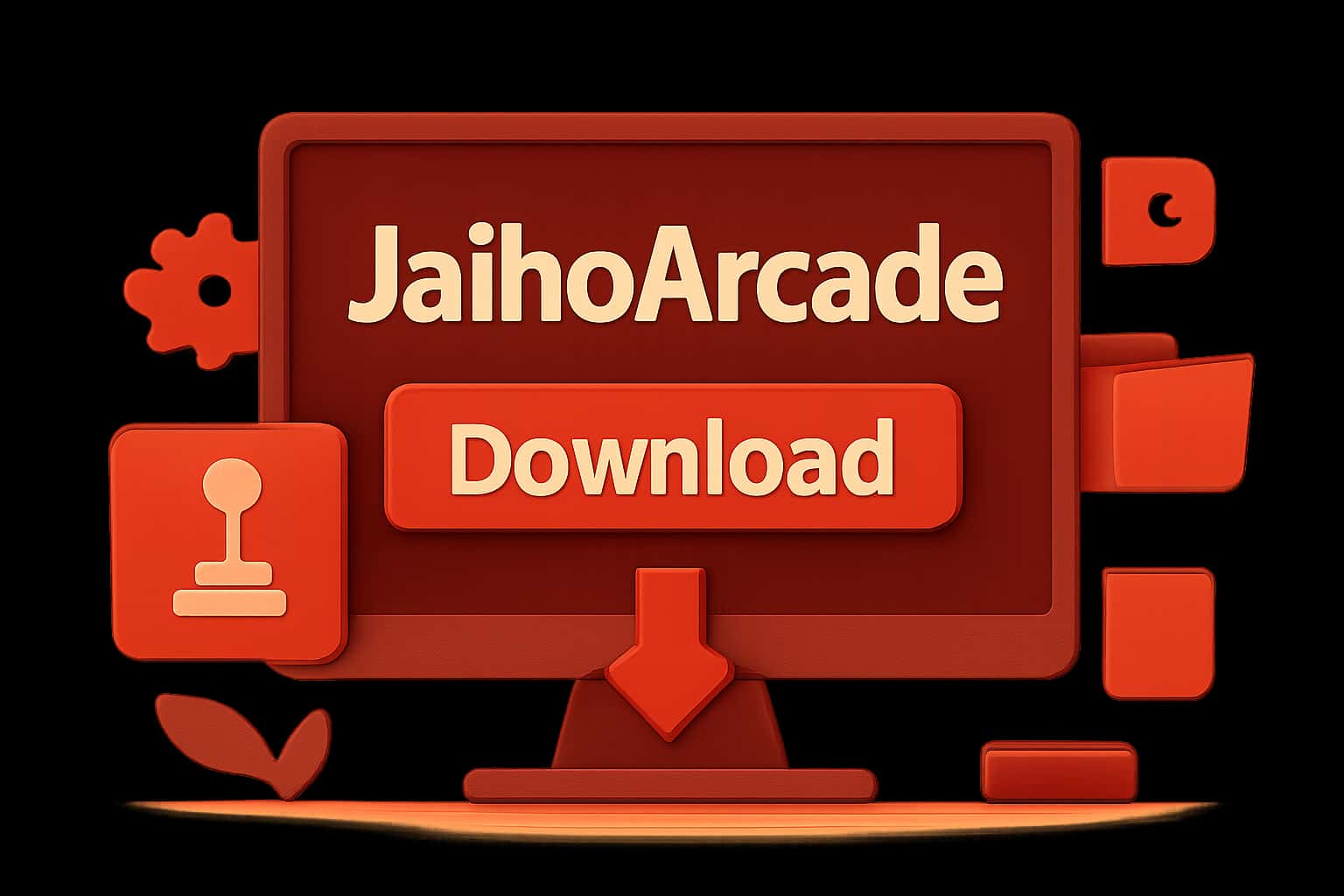 Informational scene depicting JaihoArcade Download process.