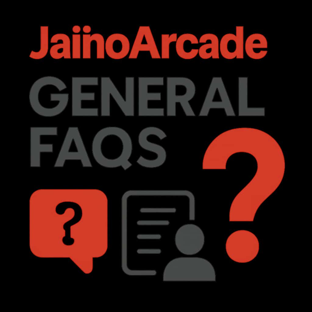 An educational diagram for JaihoArcade General FAQs.
