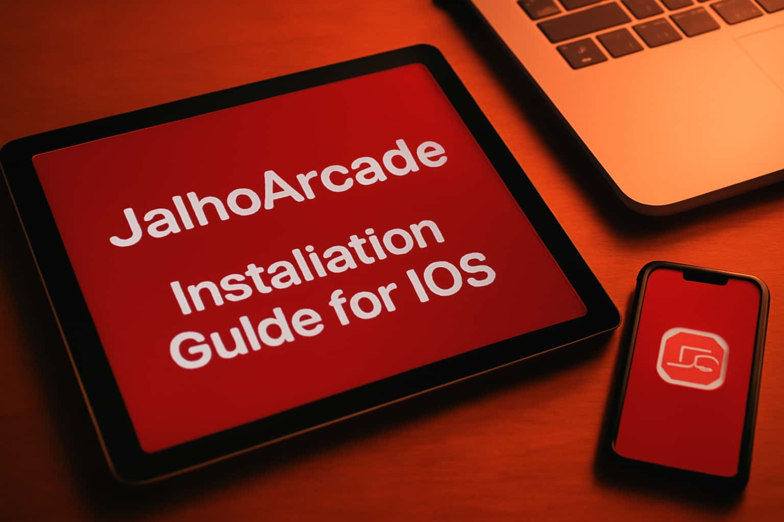 An informative scene related to the installation of JaihoArcade on iOS devices.