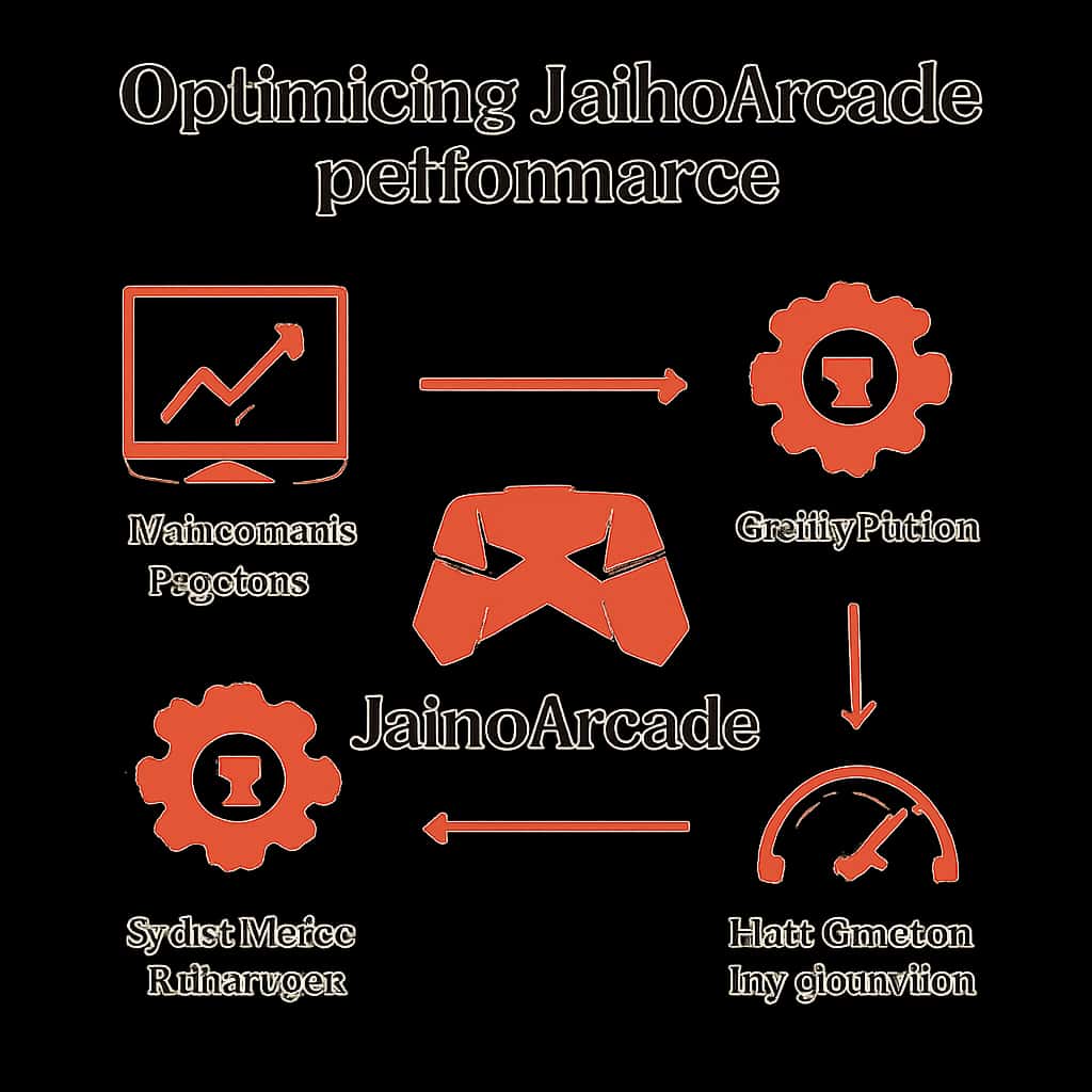 Diagram illustrating JaihoArcade performance optimization steps.