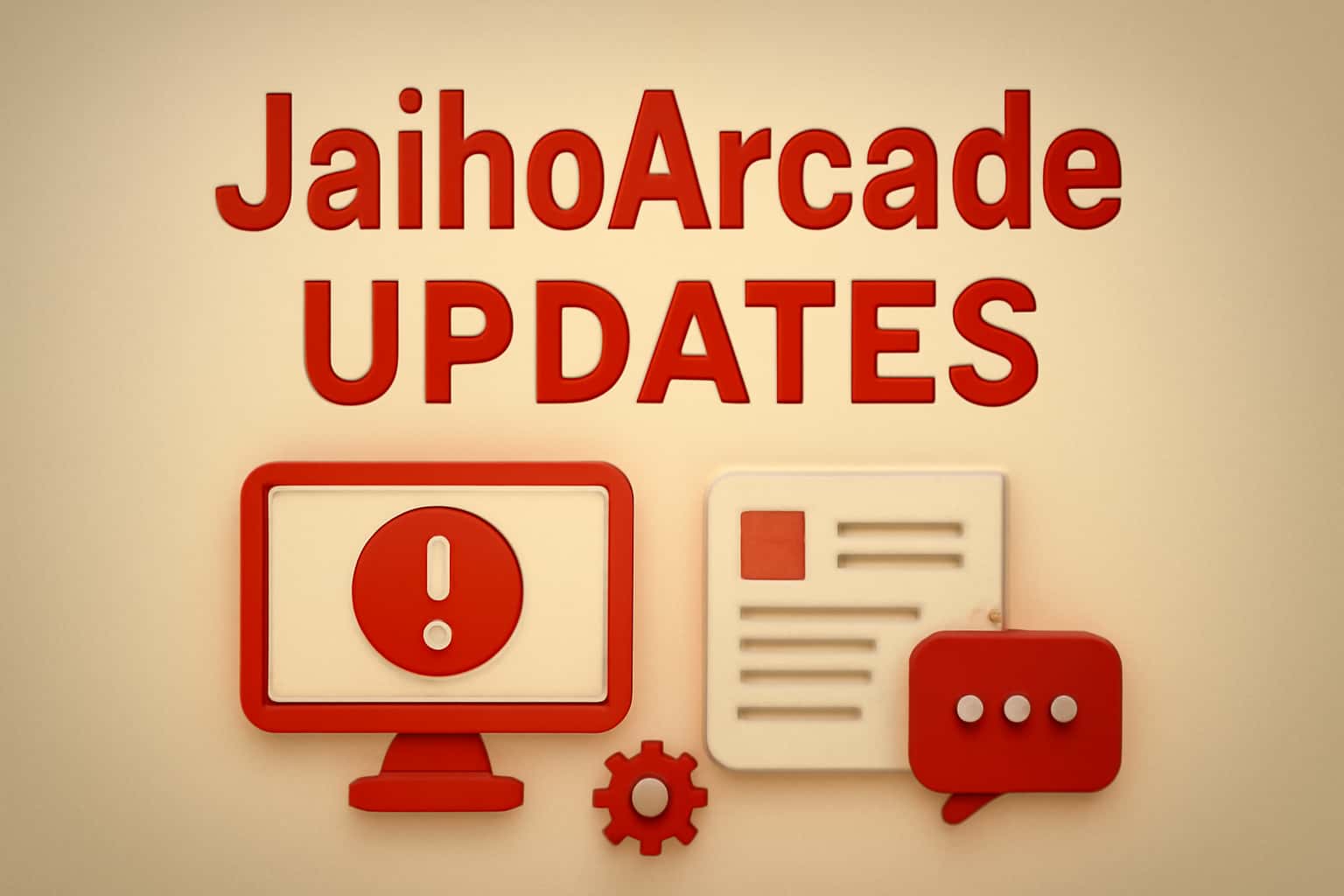 Informational scene about JaihoArcade Updates with relevant details.
